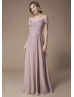 Cold Shoulder Pleated Rose Metallic Jersey Bridesmaid Dress Cold Shoulder Pleated Rose Metallic Jersey Bridesmaid Dress